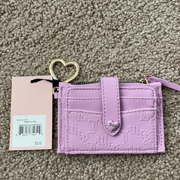 JUICY COUTURE Heartless Elongated Card Case with Keyring Fondant Pink Color - Picture 1 of 5